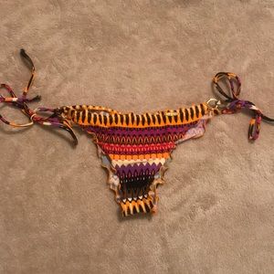 Luli Fama Wavy Ruched Tie Side Bottom